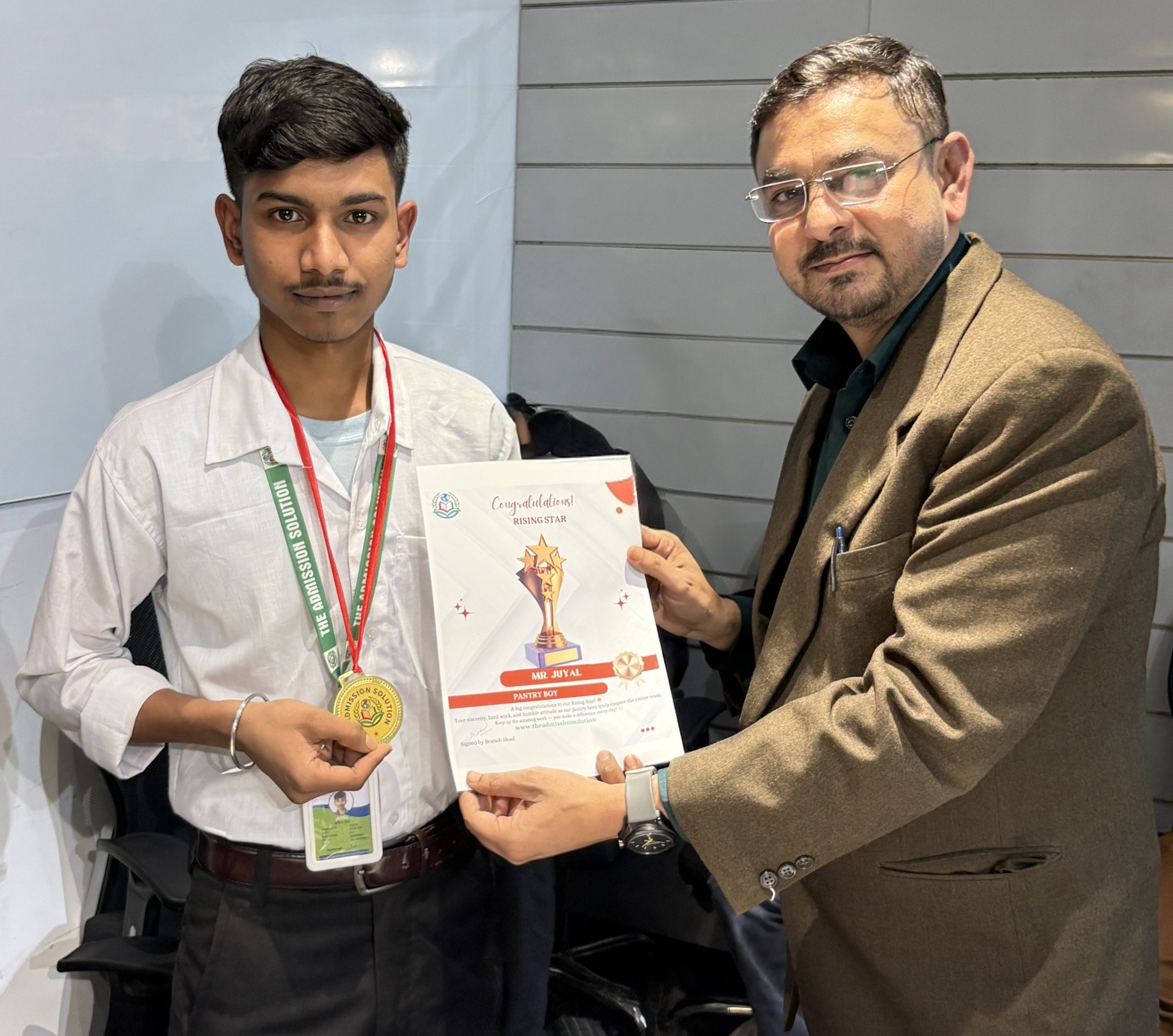 the admission solution team best performance award