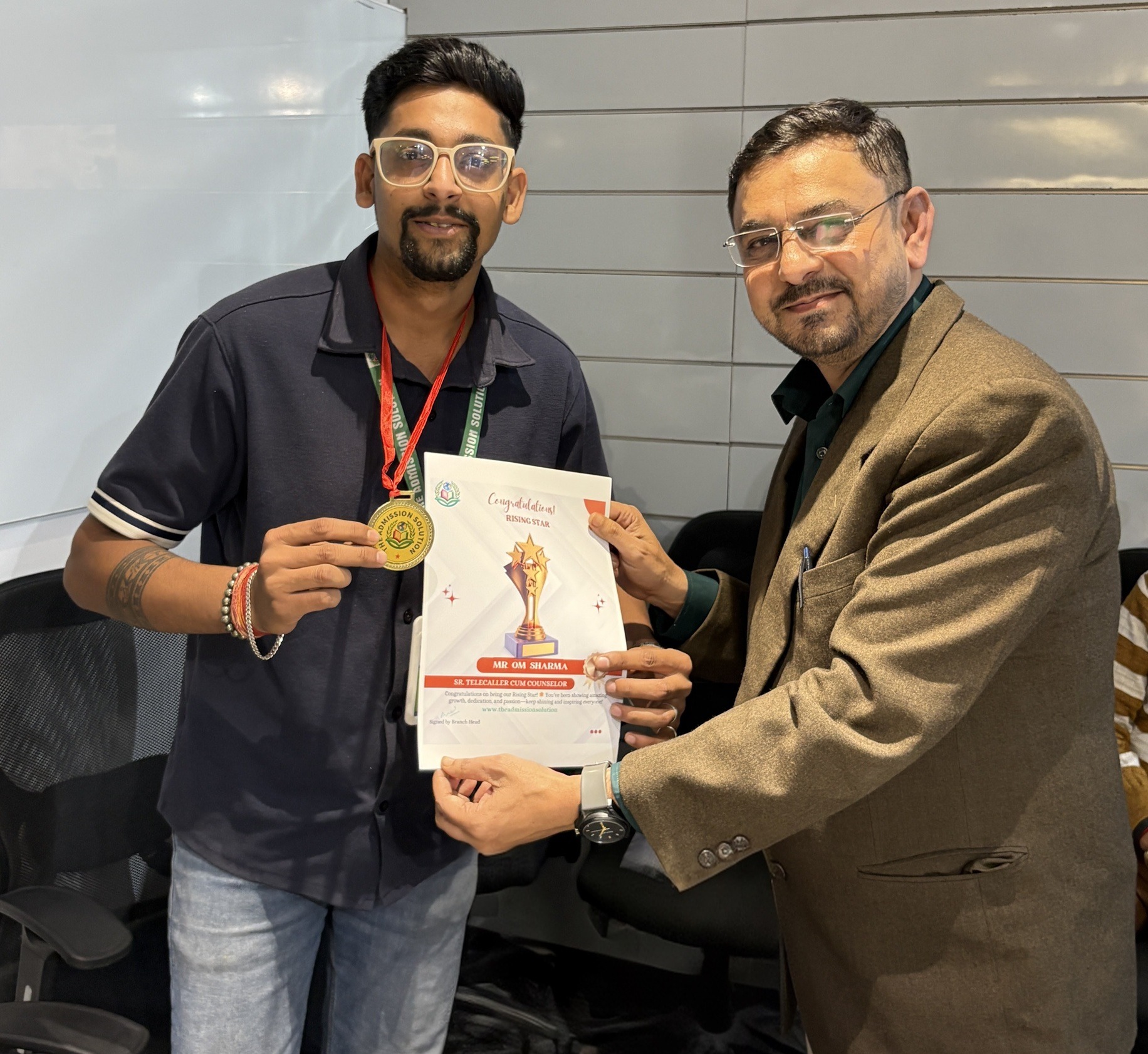 the admission solution team best performance award